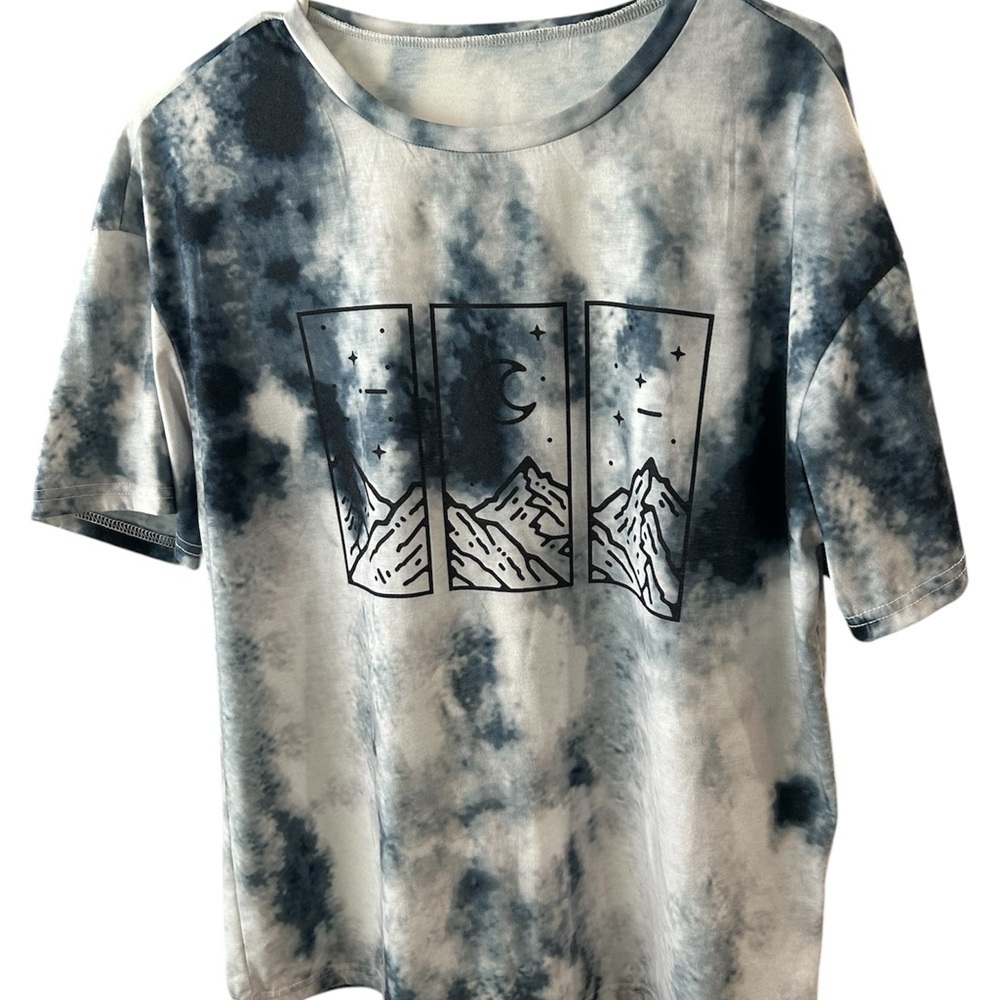 SHEIN Tie-Dye Graphic T-Shirt unisex size large - Picture 2 of 5